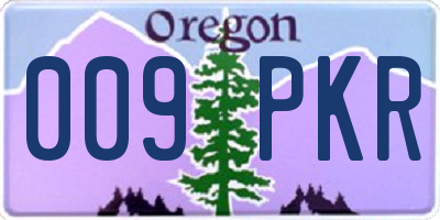 OR license plate 009PKR
