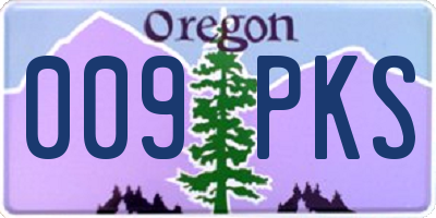 OR license plate 009PKS