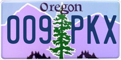OR license plate 009PKX