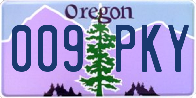 OR license plate 009PKY