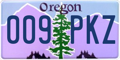 OR license plate 009PKZ
