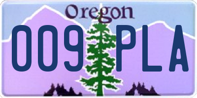 OR license plate 009PLA