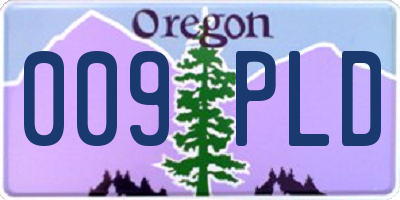 OR license plate 009PLD