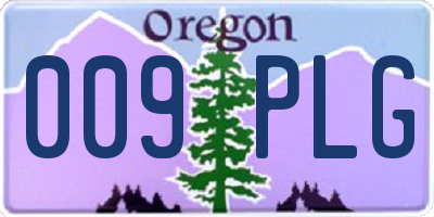 OR license plate 009PLG