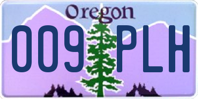 OR license plate 009PLH
