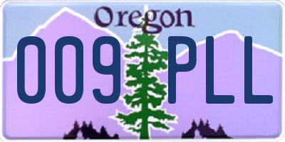 OR license plate 009PLL
