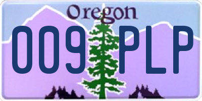 OR license plate 009PLP