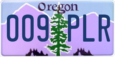 OR license plate 009PLR