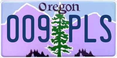OR license plate 009PLS