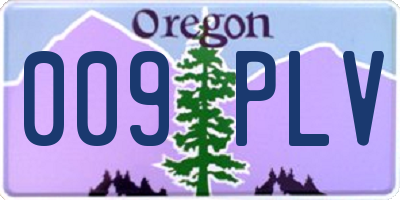 OR license plate 009PLV