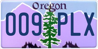 OR license plate 009PLX
