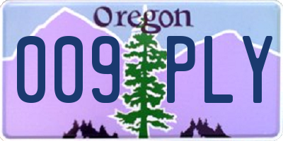 OR license plate 009PLY