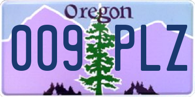 OR license plate 009PLZ