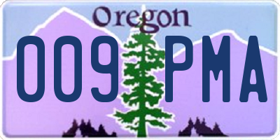OR license plate 009PMA