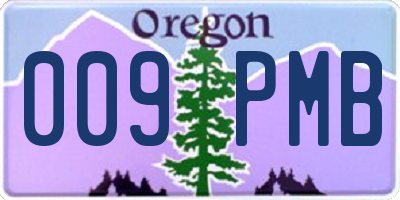 OR license plate 009PMB