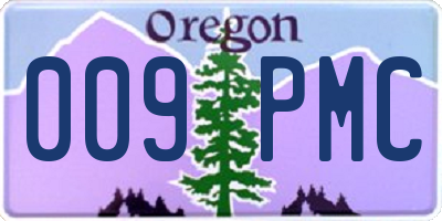 OR license plate 009PMC