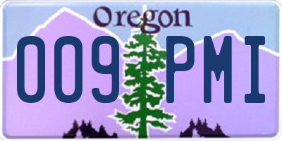 OR license plate 009PMI