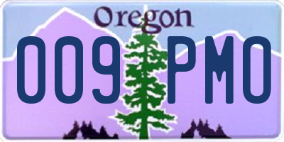 OR license plate 009PMO