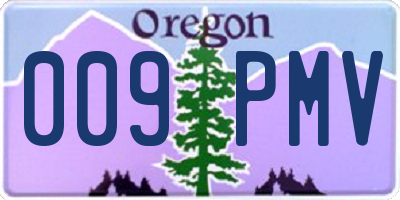 OR license plate 009PMV