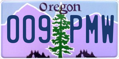 OR license plate 009PMW