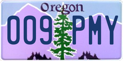 OR license plate 009PMY