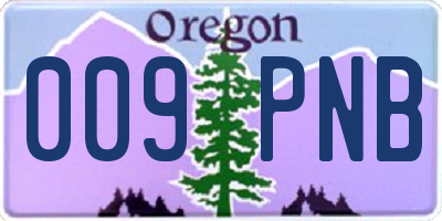 OR license plate 009PNB