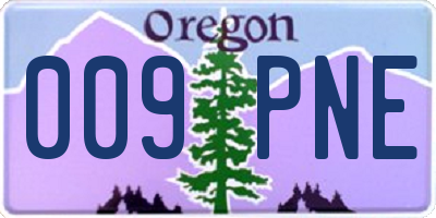 OR license plate 009PNE