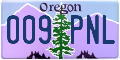 OR license plate 009PNL