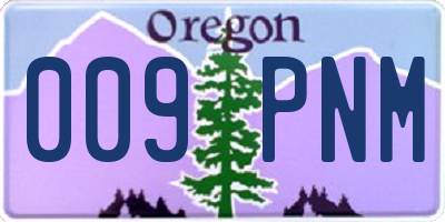 OR license plate 009PNM