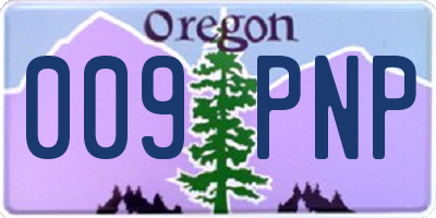 OR license plate 009PNP