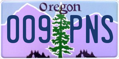 OR license plate 009PNS