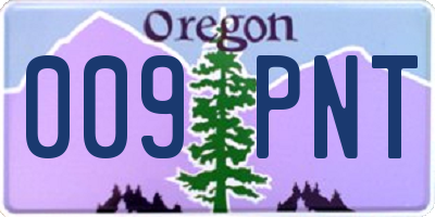OR license plate 009PNT