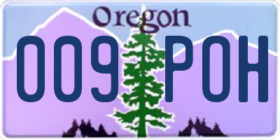 OR license plate 009POH
