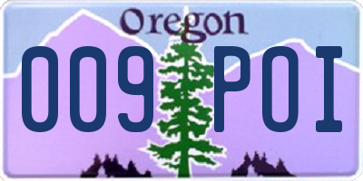 OR license plate 009POI