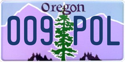 OR license plate 009POL