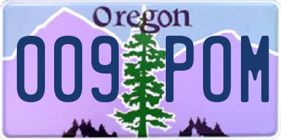 OR license plate 009POM