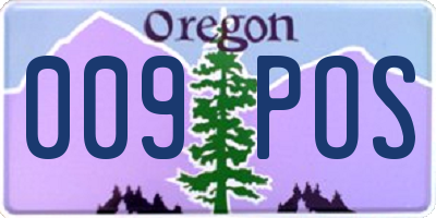 OR license plate 009POS