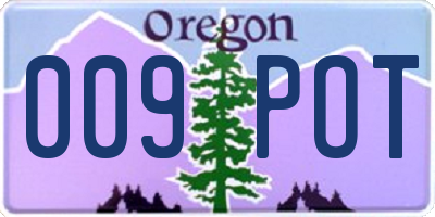 OR license plate 009POT