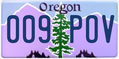 OR license plate 009POV