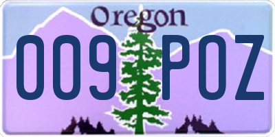 OR license plate 009POZ