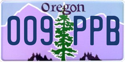 OR license plate 009PPB