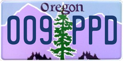 OR license plate 009PPD