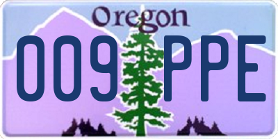 OR license plate 009PPE