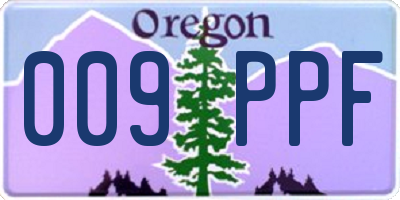OR license plate 009PPF