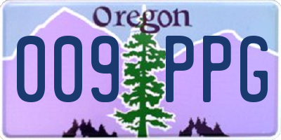 OR license plate 009PPG