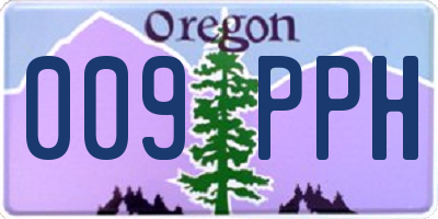 OR license plate 009PPH