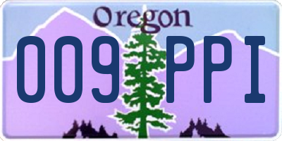 OR license plate 009PPI