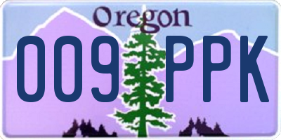 OR license plate 009PPK