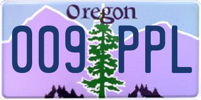 OR license plate 009PPL