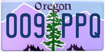 OR license plate 009PPQ